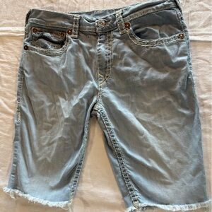 True‎ Religion Light Blue Jean Shorts
